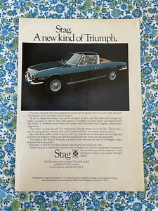 Vintage 1971 Triumph Stag Print Ad A New Kind Of Triumph - Picture 1 of 7