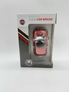 Original rote Fiat 500 Auto beleuchtet Kunststoff Schreibtisch Display Modell kabellose Maus - Bild 1 von 7