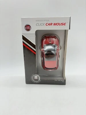 Genuine Red Fiat 500 Car Light Up Plastic Desk Display Model Cordless Mouse - Image 1 of 4