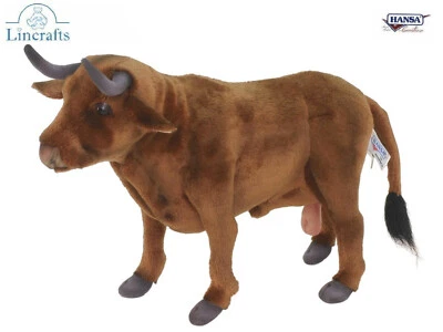 Brown Bull Plush Soft Toy by Hansa 5828 -Brand New- Lincrafts UK Est 1993 - image 1 of 4