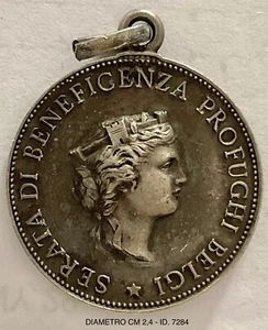 MILANO TEATRO ALLA SCALA 1914 MED. ARGENTO SERATA DI BENEFICENZA PROFUGHI BELGI - Picture 1 of 6