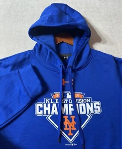 NWOT Under Armour New York Mets Hoodie Sweatshirt Mens 2XL Blue MLB Storm - Picture 1 of 8