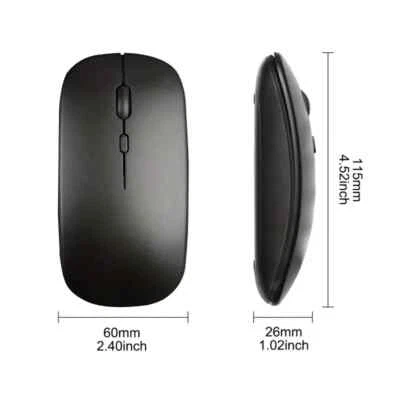 MOUSE OTTICO WIRELESS USB SENZA FILO WIFI PC COMPUTER CORDLESS NOTEBOOK NERO - Immagine 1 di 3