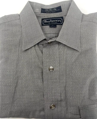 Camisa de vestir Burberry London para hombre talla grande gris Foto 1 de 4