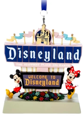 Disney Parks Disneyland Marquee Sign BOXED Light-up Magic Christmas Ornament - Image 1 of 4