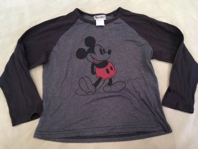 Walt Disney World Medium Girls Mickey Mouse Grey Raglan Shirt Foto 1 de 4
