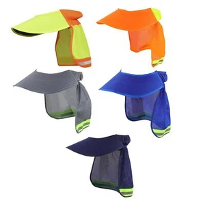 Hard Hat Shade with Reflective Strip Wide Brim - Picture 1 of 36