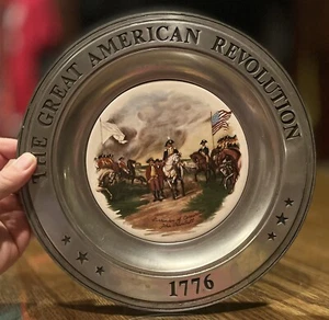 American Revolution 1776 Commemorative Plate 1973 Surrender Of Cornwallis USA - Picture 1 of 5