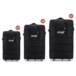 30" 32" 34" 42 Waterproof Expandable Rolling Duffle Bag Wheeled Luggage Suitcase - Picture 1 of 30