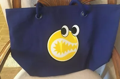 Bolso de Mano Azul Lacoste Yazbukey Grande Algodón Nuevo con Etiquetas con Tema Tenis Playa Compras Viaje Foto 1 de 4