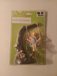 Fairy On Swing Resin Figurine Approx. 5.5" Tall - Picture 1 of 8