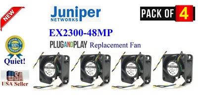 4x Quiet Replacement Fans for Juniper Networks EX2300-48MP - Image 1 of 4