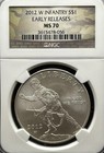 2012-W Infantry Soldier S$1 Early Releases Ms70 Silver Commemorative