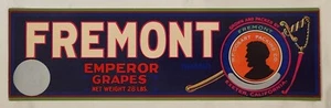 ADVERTISING Label Fremont Grapes Exeter California - Picture 1 of 1