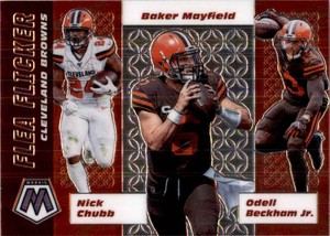 2020 Mosaic Flea FLicker Insert NICK CHUBB BAKER MAYFIELD ODELL BECKHAM JR.