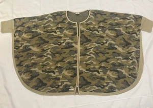 Shannie Girl Camo Zip Up Poncho Cape One Size - Picture 1 of 10