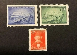 JUGOSLAVIA ,Jugoslavija, Jugoslawien 1947" VUK Karadzik Poeta " 3V.Cpl set VLH* - Picture 1 of 1