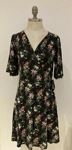 Oasis Floral Print/Black Dress, Size M, BNWT, Original Price £38 - Bild 1 von 9