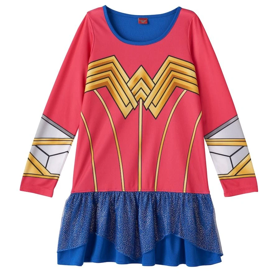 Casa rodante DC Comics Uniforme Mujer Maravilla Dormitorio Camisón Pijama Talla 6-8-10 Nuevo con Etiquetas $32 Foto 1 de 1