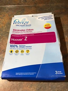 Febreze Premium Allergen Filtration Vacuum Bags, HOOVER Z, 3-Pack Upright Vacuum - Picture 1 of 6