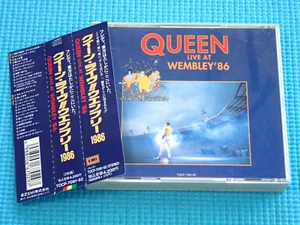 QUEEN 2CD Live At Wembley '86 1992 OOP Japan TOCP-7091/2 OBI - Foto 1 di 2