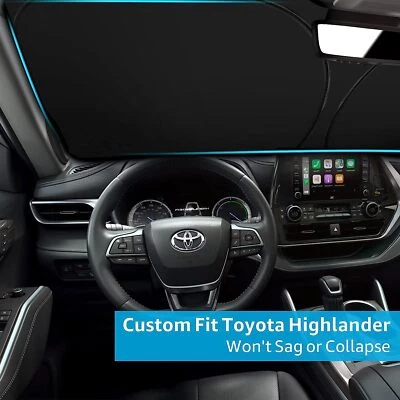 Parabrisas de coche Toyota Highlander 2001-2023 parasol bloque térmico cubierta de chileno Foto 1 de 4