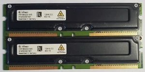 Lot 2 Pieces - INFINEON HYR186420G-845 RAMBUS ECC 800MHZ 128MB 184-PIN - Picture 1 of 2