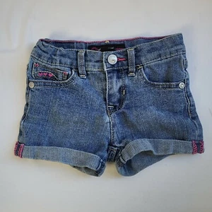 Jordache Girls Blue Flat Front Medium Wash Comfort Denim Jean Shorts Size 2T - Picture 1 of 5