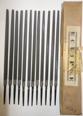 12 x Vintage Eclipse Square Bastard Hand File 6" Files - Image 1 of 4