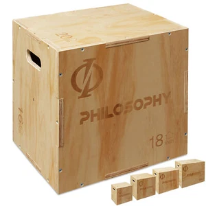 3 in 1 Wood Plyometric Box, Jump Box for Training & Conditioning - Picture 1 of 29