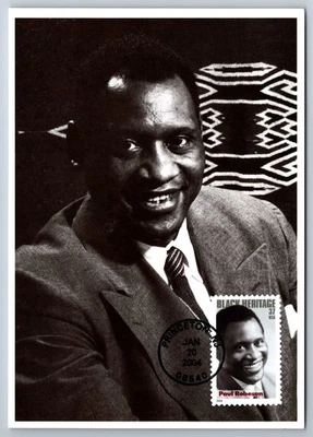 #3834 Black Heritage Paul Robeson FDC Maxi Card - Image 1 of 2