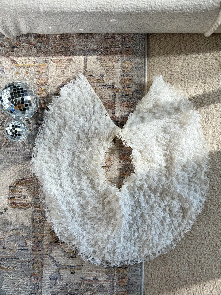 Cuello Dickey Vintage Encaje Volantes Marfil Cierre a Presión Redondo Victoriano  Foto 1 de 4