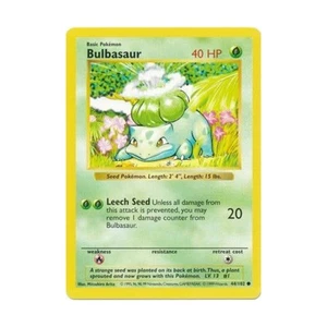 Pokemon Pokemon Base Set (Shadowless) Bulbasaur (C) #44 EX - Picture 1 of 1