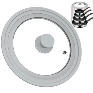 Universal Lid for Pots, Pans, and Skillets - Tempered Glass Lid with Silicone... - Picture 1 of 9