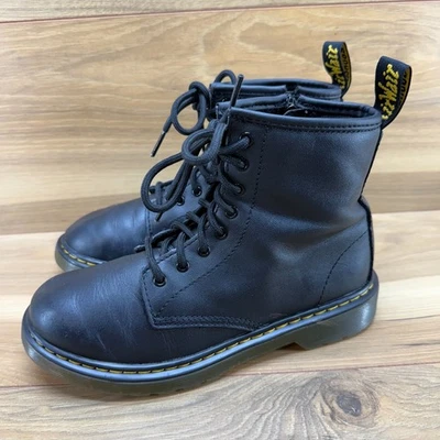 Botas de Combate Dr Martens Niños Grandes Jóvenes Talla 4 Cuero Negro 1460 Foto 1 de 4