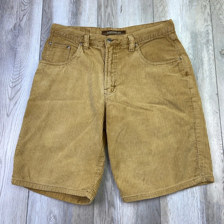 Pantalones Cortos De Pana Unionbay De Colección Para Hombres 34 Beige Frente Plano Patinador Informal Hombres * Foto 1 de 4