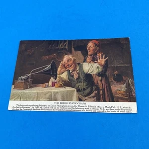 1905s Advertising Postcard National Phonograph Company Man Wife Listen Edison - Picture 1 of 4