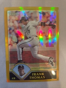 2003 Frank Thomas Topps Chrome Gold Refractor 019/449 #23 Chicago White Sox - Picture 1 of 7