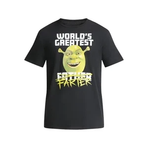 Camiseta gráfica Shrek Día del Padre para hombre 'La más grande del mundo', negra talla XL (46-48) - Imagen 1 de 5