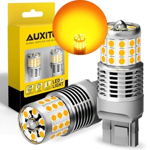 Turn AUXITO 42LED Rear Lights Signal 7440 7440A Amber 7441 Canbus No Flash Hyper - Picture 1 of 22