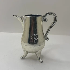 Tetera Barbie Mattel 1996 plata metal fundido a presión coleccionable con monograma B - Imagen 1 de 6