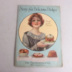 1919 Fleischmann Yeast 65 Delicious Dishes Recipe Booklet Marion Neil - Imagen 1 de 4