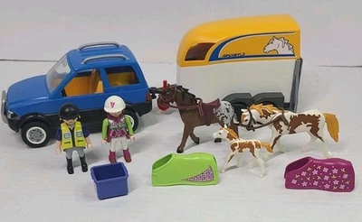 Playmobil 5223 Country SUV with Horse Trailer with Car Figure Horse READ - Image 1 of 4