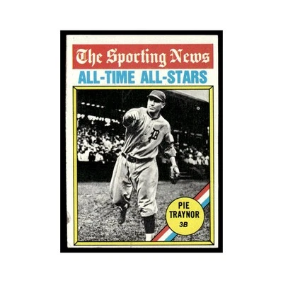 Pie Traynor 1976 Topps #343 Pittsburgh Pirates Baseball Card EX - Image 1 of 3