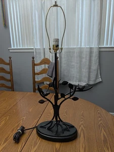 Metal Tree Branch Table Lamp with Birds & Leaves – Nature Woodland Decor - 28" - Picture 1 of 3