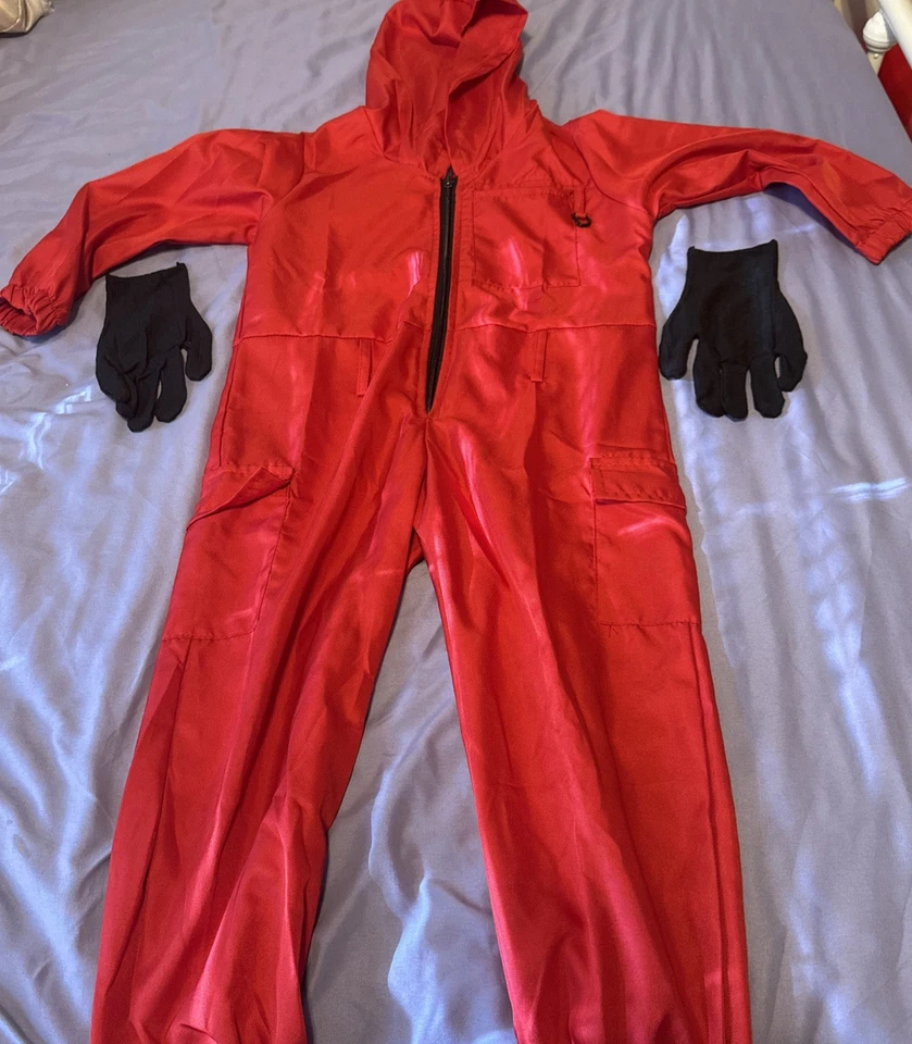 Kids Squid Game Red Jumpsuit Villain Uniform Halloween Cosplay Costume TEMU - Image 1 of 1