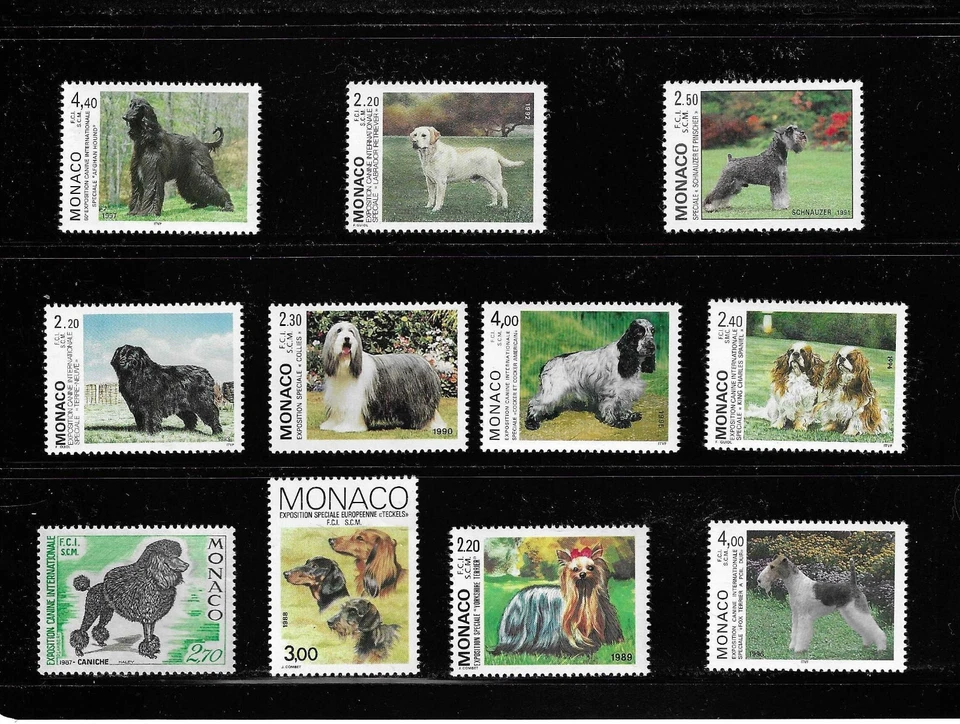 Mónaco /PERROS SC # 1574,1621, 1855, 1676, 1704, 1756, 1806, 1900, 2035 ETC. MNH Foto 1 de 1