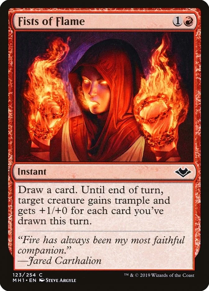 Fists of Flame 123 LP Normal Modern Horizons MTG EN - Image 1 of 1