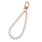 Pearls Beaded Keychains for Women Car Bag Bluetooth Headset Key Rings Pendant
