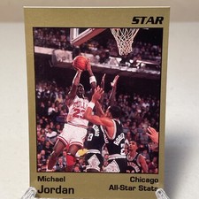 Rare Vintage 1991 STAR GOLD Michael Jordan /1000 Card #5 GOAT Bulls MINT